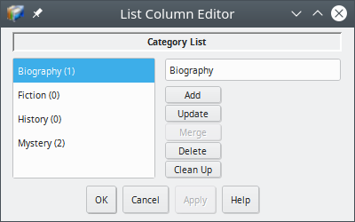 Readerware List Editor